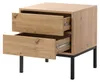 Nachttisch mit 2 Schubladen, Eichenoptik, H 50 cm – LENNY Produktbild-Vorschau 5
