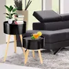 ONVAYA® Beistelltisch-Set Sofia klein Ø35cm | schwarz/holz Produktbild-Vorschau 7