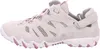 A side view of a beige and pink women's walking shoe. Produktbild-Vorschau