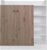 Sideboard mit 8 Regalfächern Weiß-Artisaneiche Produktbild-Vorschau 2