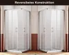Two identical shower enclosures are shown side-by-side in a bathroom setting. Produktbild-Vorschau