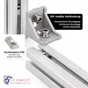 SCHMIDT systemprofile 30x Eckwinkel Nut 8 Winkel Verbinder Produktbild-Vorschau 2