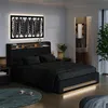 Letto imbottito Vitalispa Christin Antracite/quercia Anteprima dell’immagine prodotto 1