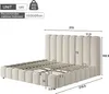 Lit rembourré hydraulique Flieks 200 x 200 cm avec sommier Voir les images du produit 4
