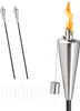 Set da 3 torce da giardino Relaxdays, acciaio inossidabile, Anteprima dell’immagine prodotto 1