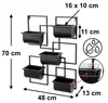 DanDiBo Kräuterregal Küche Wand Metall Schwarz 96525 Produktbild-Vorschau 2