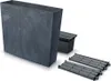 A planter and its accessories are displayed against a white background. Produktbild-Vorschau