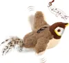 A plush toy bird with wings spread, appearing to be in flight, with musical notes and sound waves depicted around it. Produktbild-Vorschau