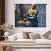 MuchoWow® Wandteppich Wandbehang Milchmädchen - Delfter Produktbild-Vorschau 2