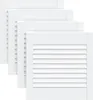 Four white cabinet doors with louvered designs are stacked diagonally on a white background. Produktbild-Vorschau