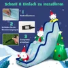 COSTWAY 220 cm nafukovacia vianočná šmykľavka LED, Náhľad obrázku produktu 5