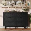 Comodino ProximaX nero con 6 cassetti, effetto rattan, Anteprima dell’immagine prodotto 9