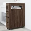 Badschrank Schmal mit Rollen Eichen-Optik Holzwerkstoff, Produktbild-Vorschau 3