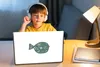 MuchoWow® Laptop Aufkleber Sticker Cover Fisch - Grün - Produktbild-Vorschau 3