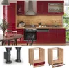 Mobile per forno da incasso Vicco Fame-Line Bordeaux lucido Anteprima dell’immagine prodotto 3