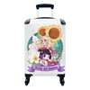 MuchoWow® Koffer Handgepäck Trolley Rollkoffer Kleine Produktbild-Vorschau 1
