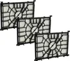 A group of three rectangular air filters with black gridded frames and white fibrous filter material. Produktbild-Vorschau