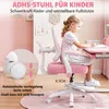 HOFFREE Ergonomická dětská židle k psacímu stolu, růžová, s Náhled obrázku produktu 5