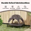 vidaXL Lettino per cani Marrone 63 x 49,5 x 60 cm Acciaio Anteprima dell’immagine prodotto 5