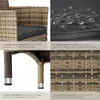 Lot de 2 fauteuils de jardin en rotin avec 2 sets de Voir les images du produit 5