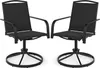 Two black swivel patio chairs on a white background. Produktbild-Vorschau