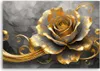 Leinwandbild Złota Róża 60x40 Feeby Gold bild für die wand Produktbild-Vorschau 3
