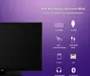 A television screen is shown on the left, with icons and text describing various connection ports on the right against a purple gradient background. Produktbild-Vorschau