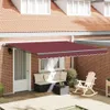 vidaXL Markise Manuell Weinrot 400x300 cm Produktbild-Vorschau 1