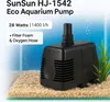 SunSun HJ-1542 ECO Aquarium Pumpe 1400 L/h 28 W kleine Produktbild-Vorschau 2
