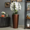 Orchidea artificiale a cascata bouquet bianco in vaso rame Anteprima dell’immagine prodotto 9