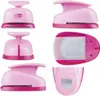 A collage of different views of a pink paper punch. Produktbild-Vorschau
