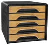 CEP Office Solution Schubladenbox Smoove schwarz/Bambus Produktbild-Vorschau 1