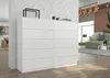 Komoda 160 cm 10 zásuvek skříňka FRAMIRE R-160-S10 bílá Náhled obrázku produktu 8