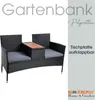 Polyrattan Gartenbank Rattan Bank Sitzbank 2-Sitzer Produktbild-Vorschau 2