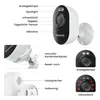 Diagram showing the features of a Reolink security camera with labels in German. Produktbild-Vorschau