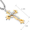 Halskette Herren Zirkonia Kreuz Anhänger Edelstahl Länge Produktbild-Vorschau 3
