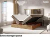 MEBLINI Boxspringbett mit Bettkasten - Gepolstert Produktbild-Vorschau 5