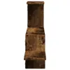 A side view of a wooden shelf unit. Produktbild-Vorschau