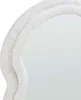 A close-up view of a white, textured mirror frame. Produktbild-Vorschau