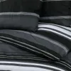 vidaXL Set di biancheria da letto bianca e nera 140x200 cm Anteprima dell’immagine prodotto 5
