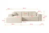 ALTDECOR Ecksofa in L-Form SERRA-L - 266x169x80 cm Beige - Produktbild-Vorschau 6