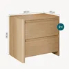 Set di due comodini "Takranmaa" con 2 cassetti, dimensioni Anteprima dell’immagine prodotto 3