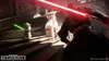 A scene from Star Wars Battlefront II, showing Yoda fighting Darth Maul on a grand staircase. Produktbild-Vorschau