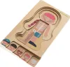 Drevené vrstvené puzzle montessori bodybuilding boy Náhľad obrázku produktu 6