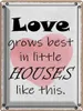 vianmo Blechschild 40x30 cm love grows best in little Produktbild-Vorschau 1