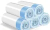 A stack of rolls of white garbage bags with blue bands. Náhľad obrázku produktu