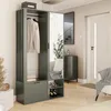 Armoire Milo avec miroir, étagères et tringle à vêtements, Voir les images du produit 1
