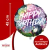 Folienballon Happy Birthday Blume 45cm Helium Party Deko Produktbild-Vorschau 4