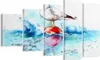 Bild auf Leinwand - Leinwandbild - Wasser Fische Möwe Produktbild-Vorschau 1