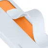 A close-up view of a white phone case with an orange interior, showing a flexible grip attached to the case. Produktbild-Vorschau